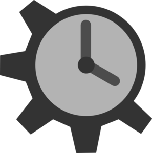 Gear Clock Clip Art